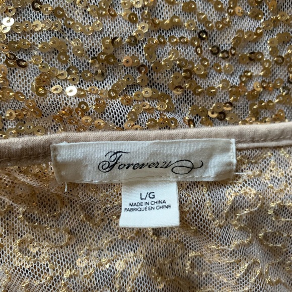 FOREVER 21 Sexy gold sequin tank top - Picture 4 of 4